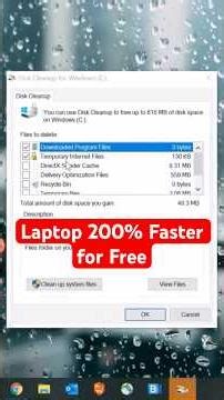 Make Your computer and Laptop 200% Faster for Free #computer #laptop #shorts