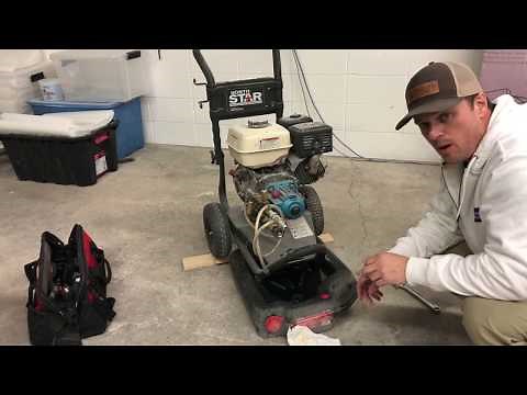 How to replace engine and pump oil on a pressure washer