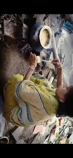 Village farmer cooking hodgepodge