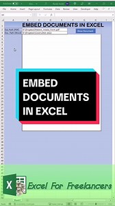 𝗖𝗛𝗘𝗖𝗞 𝗢𝗨𝗧 𝗧𝗛𝗘 𝗟𝗜𝗡𝗞 𝗜𝗡 𝗠𝗬 𝗕𝗜𝗢 𝗧𝗢 𝗚𝗔𝗜𝗡 𝗔𝗖𝗖𝗘𝗦𝗦 𝗧𝗢 𝗠𝗬 𝗖𝗢𝗠𝗣𝗥𝗘𝗛𝗘𝗡𝗦𝗜𝗩𝗘 𝗧𝗥𝗔𝗜𝗡𝗜𝗡𝗚 𝗩𝗜𝗗𝗘𝗢, 𝗙𝗥𝗘𝗘 𝗪𝗢𝗥𝗞𝗕𝗢𝗢𝗞 𝗧𝗘𝗠𝗣𝗟𝗔𝗧𝗘, 𝗔𝗡𝗗 𝗘𝗫𝗣𝗟𝗢𝗥𝗘 𝗧𝗛𝗘 𝗣𝗥𝗢𝗗𝗨𝗖𝗧𝗦 𝗔𝗡𝗗 𝗖𝗢𝗨𝗥𝗦𝗘𝗦 𝗜 𝗢𝗙𝗙𝗘𝗥 💡 In this #shorts I will show you how to embed almost any type of document in #Excel Watch a full training on a Document Workflow Manager Here: https://youtu.be/4gIqZvR7RJo 🔴WATCH FREE COMPREHENSIVE TUTORIALS ON HOW TO CREATE YO