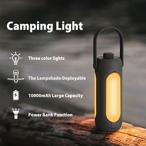 [Hot Item] Vissko 2024 New Rechargeable 10000mAh Hanging Tent Hanging LED Flash Camping Folding Outdoor Portable Lamp Student Lantern Dormitory Light