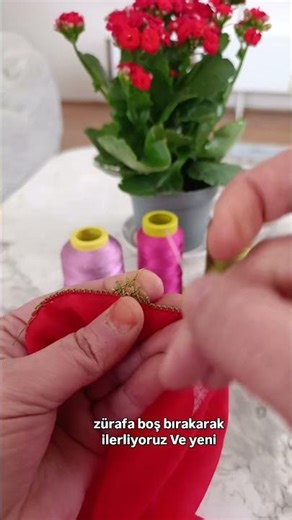 We are learning the step-by-step process of making the frilly mountain pattern while doing needle...