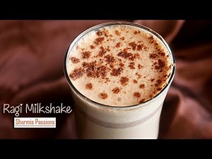 Ragi milkshake recipe, Chocolate finger millet milkshake recipe