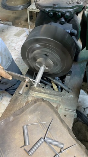 Tension Spring Made on Lathe Machine by Hand Tools #shorts