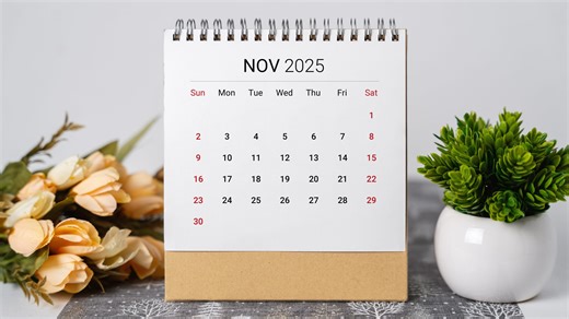 November 2025 calendar includes Thanksgiving, Veterans Day, more