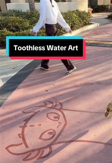 Watch Our Team Member Draw Toothless in Water Art