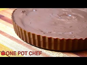 GIANT Chocolate Peanut Butter Cup! | One Pot Chef