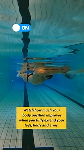 59K views · 242 reactions | Watch how much your body position improves when you fully extend your legs, body, and arms. In swimming, drag is the enemy. Any unnecessary bends or misalignment in your body increases resistance, forcing you to work harder for the same distance. Stretc | SwimGym | Facebook