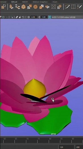 🌸 Lotus Flower Model in Autodesk Maya | 3D Modeling Tutorial #autodeskmaya