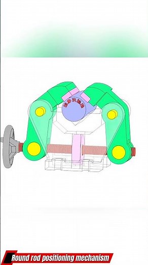 Round rod positioning mechanism #machine #mechanism #mechanical