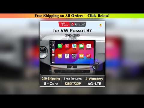 Junsun V1 AI Voice Wireless CarPlay Android Auto Radio for VW Passat B6 B7 CC 2010 - 2015 4G Car
