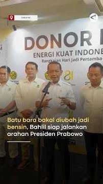 Coal to be converted into gasoline, Bahlil ready to carry out President Prabowo's directive