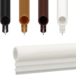 Window Weatherstrip Seal 5/16" Bulb Bubble Kerf Mount Bulb Gasket Window Weather Stripping Kerf - 4 Colors and 5 Length Options (10', White)