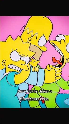 Bart burns down a Christmas tree. #shorts #series #cartoon #foryou