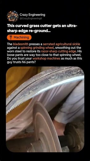 Razor-Sharp Restoration: Precision Grinding an Agricultural Sickle