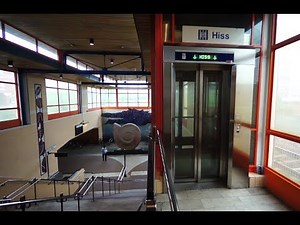 Sweden, Stockholm, Huddinge train station, SMW elevator - going up