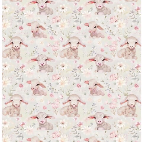 Spring Lamb Seamless Pattern Set of 6, Cute Watercolour Lambs & Spring Flower, Pastel Easter Lamb Digital Paper, Farm Nursery Fabric Design - Etsy