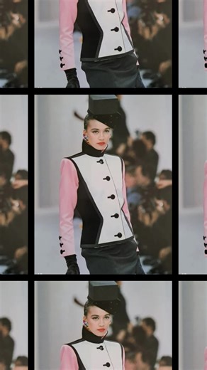 Yves Saint Laurent 1988 Pink Color Block Jacket