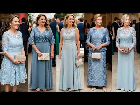 Light Blue & Dusty Blue Mother of the Groom Dresses: Wedding Guest Gowns for a Graceful Elegant Look