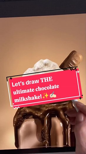Ultimate Chocolate Milkshake Drawing Tutorial with Procreate