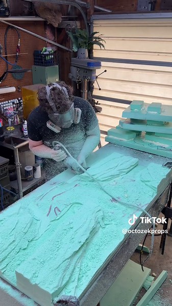 Building a custom terrarium background from start to finish 🌿 Carved, shaped, and detailed by hand to create a natural look for reptile enclosures. Each build is made to fit the tank and the animal. Custom backgrounds available on Etsy — OctozekProps #terrarium #CustomBuild #reptileenclosure #bioactive #OctozekProps