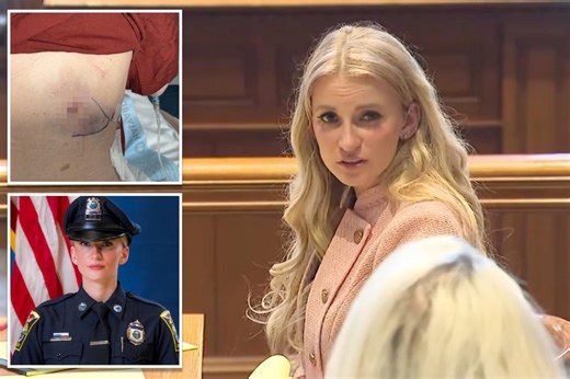 Ex-cop Kelsey Fitzsimmons shares graphic image of where she was shot by fellow officer as she plans lawsuit against town