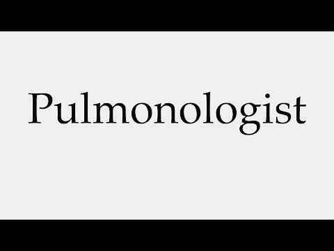 How to Pronounce Pulmonologist