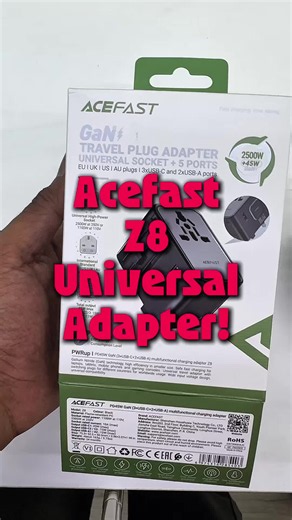 🌍⚡ 𝐓𝐫𝐚𝐯𝐞𝐥 𝐬𝐦𝐚𝐫𝐭𝐞𝐫 𝐰𝐢𝐭𝐡 𝐭𝐡𝐞 𝐀𝐂𝐄𝐅𝐀𝐒𝐓 𝐂𝐡𝐚𝐫𝐠𝐢𝐧𝐠 𝐀𝐝𝐚𝐩𝐭𝐞𝐫 𝐙𝟖 𝟐𝟓𝟎𝟎𝐖 𝐏𝐃𝟒𝟓𝐖 𝐆𝐚𝐍! - 𝐌𝐕𝐑 𝟗𝟑𝟓 One compact adapter for all your charging needs — perfect for travel, office, and everyday use. ✈️🔋 🔌 2500W universal socket power (250V) / 1100W (110V) ⚡ PD45W GaN fast charging technology 🔋 5 charging ports: 3×USB-C 2×USB-A 🌎 EU / US / UK / AU switching plugs for worldwide compatibility 🚀 Supports most fast charging protocols 🧳 High power with 