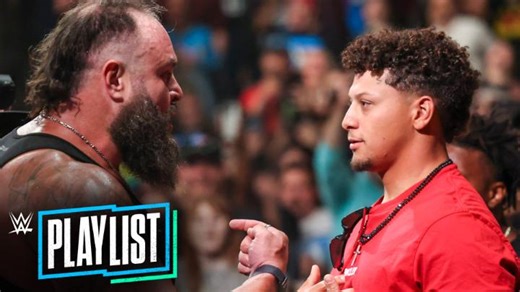 561K views · 10K reactions | Watch the best moments featuring celebrities and athletes visiting WWE in 2024, featuring Jelly Roll, Lin-Manuel Miranda, Kansas City Chiefs quarterback Patrick Mahomes, New York Knicks star Jalen Brunson and many more. | WWE | Facebook