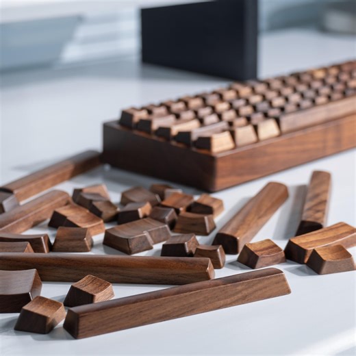 Wooden Keycaps: Black Walnut Wood Key Caps Artisan Mechanical Keyboard Keycap Set OEM Profile - Etsy New Zealand