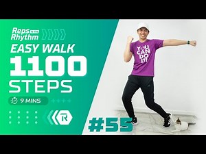 1000 STEPS • WALKING AT HOME • 9 MIN POWER WALK • Walking Workout #55 • Keoni Tamayo