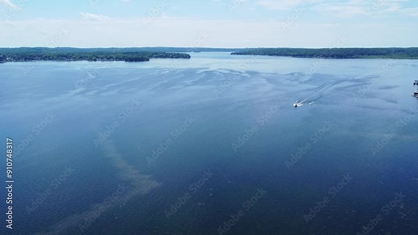 Pewaukee Lake Is A Popular Summertime Destination For Milwaukee Residents. Water Skiing, Wake Boarding, Fishing, Boating.