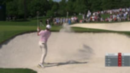 Rory McIlroy gets up-and-down from bunker for birdie at Wells Fargo