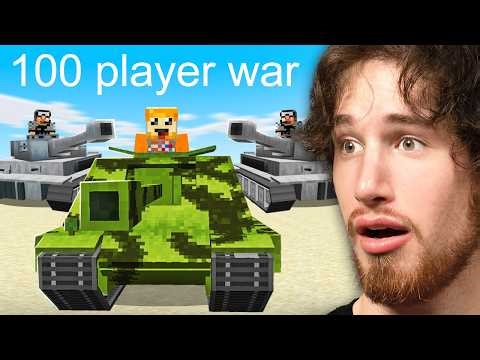 100 Players Simulate a WORLD WAR in Minecraft..