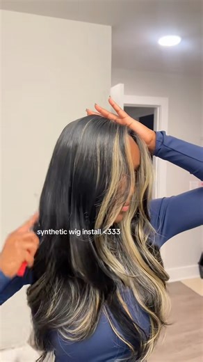 THE PERFECT SYNTHETIC WIG EVER! 😍😍 #wigs #syntheticwig #synthetichair #wiginstall #hairtutorial