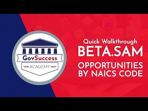 Search Contract Opportunities by NAICS Code in BETA.SAM.GOV