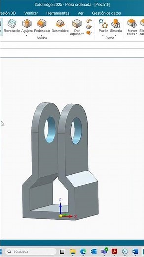 Diseño Pieza en Solid Edge #shorts #solidedge #diseño #3d #cad