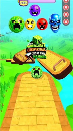 Which Creeper Ball Cross this level ❓#shorts #goingballs