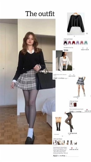 Minimal plaid skirt ✨ Style it your way 🤍