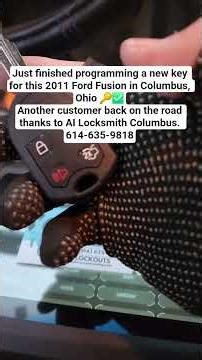 Just finished programming a new key for this 2011 Ford Fusion in Columbus, Ohio.