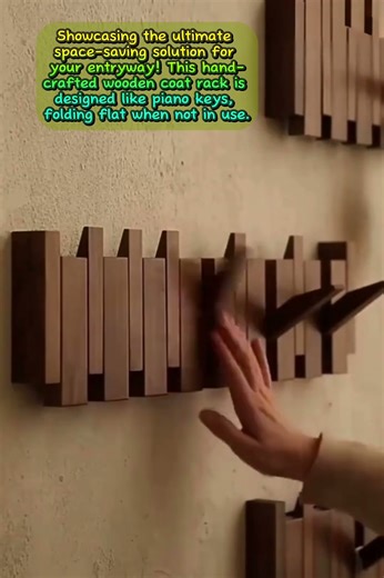 🎹Piano Key Coat Rack | Space-Saving Home Decor Hack #shortsfeed #satisfying
