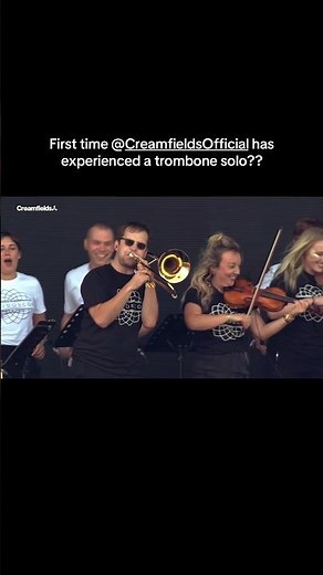 There’s a first time for everything.. a trombone solo at Creamfields 🔥 🔥
