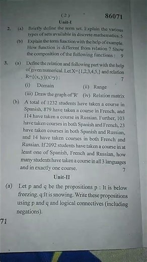 MSC computer science( first semester nep December 2025 exam) Discrete Mathematical Structures #like