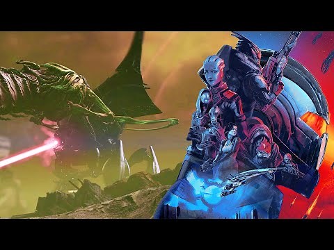 Kalros Thresher maw vs Reaper scene - Mass Effect 3 Legendary Edition