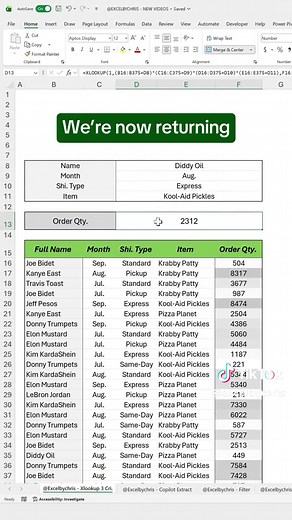In this tutorial you'll learn how to use Xlookup when you have multiple criteria! #excel #spreadsheets #workhacks