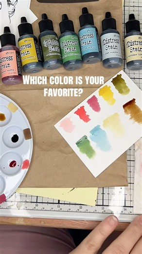 Swatching Tim Holtz Distress Stains 🎨 #swatches