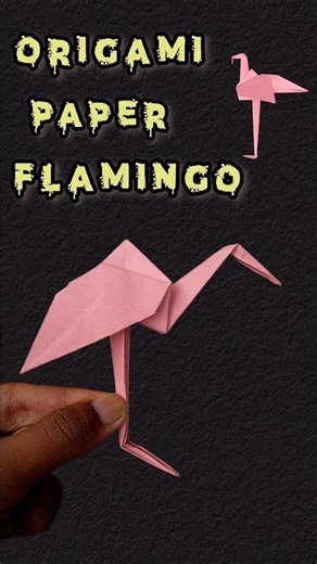 Easiest way to fold an Origami Flamingo 🦩 | Paper Craft #art #shorts #flamingo #origami #diy
