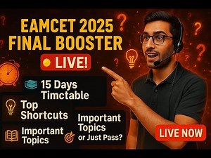 EAMCET 2025 Cheat Codes + Live Doubts + Time Strategy | Rank Boost Tricks Revealed 🔥📈