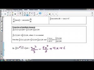 Antiderivatives and Indefinite Integrals