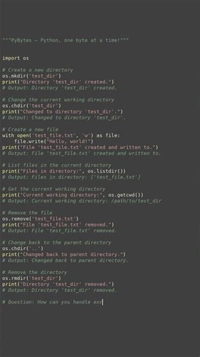 os file operations #python #showcase